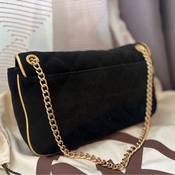 Michael Kors Jet Set Chain Small Flap Black Shoulder Bag - Picture 5 of 14